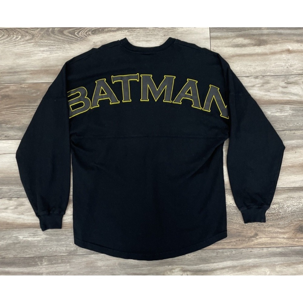 Spirit Jersey Batman Adult Small DC Comics Black Yellow Relaxed Oversized Shirt